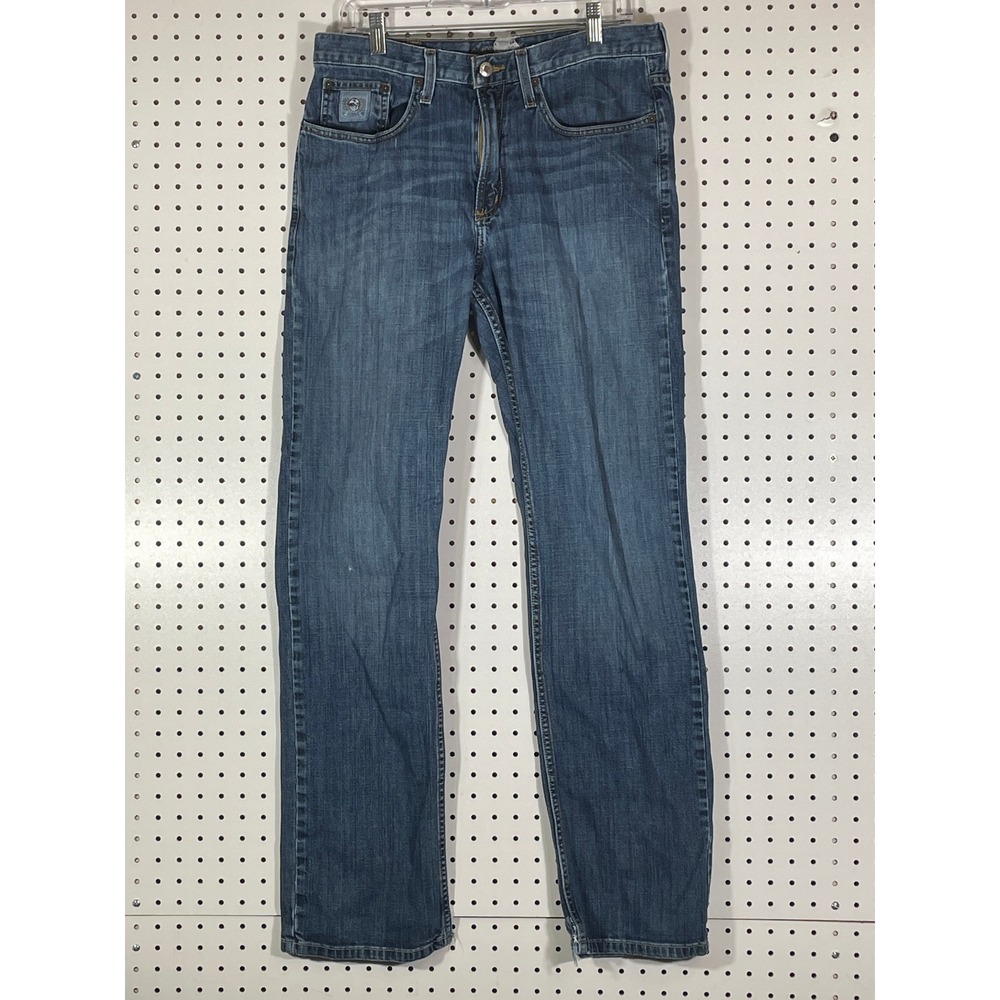 Cinch Mens Blue Straight Leg Denim Jeans 33x34 MB98034006